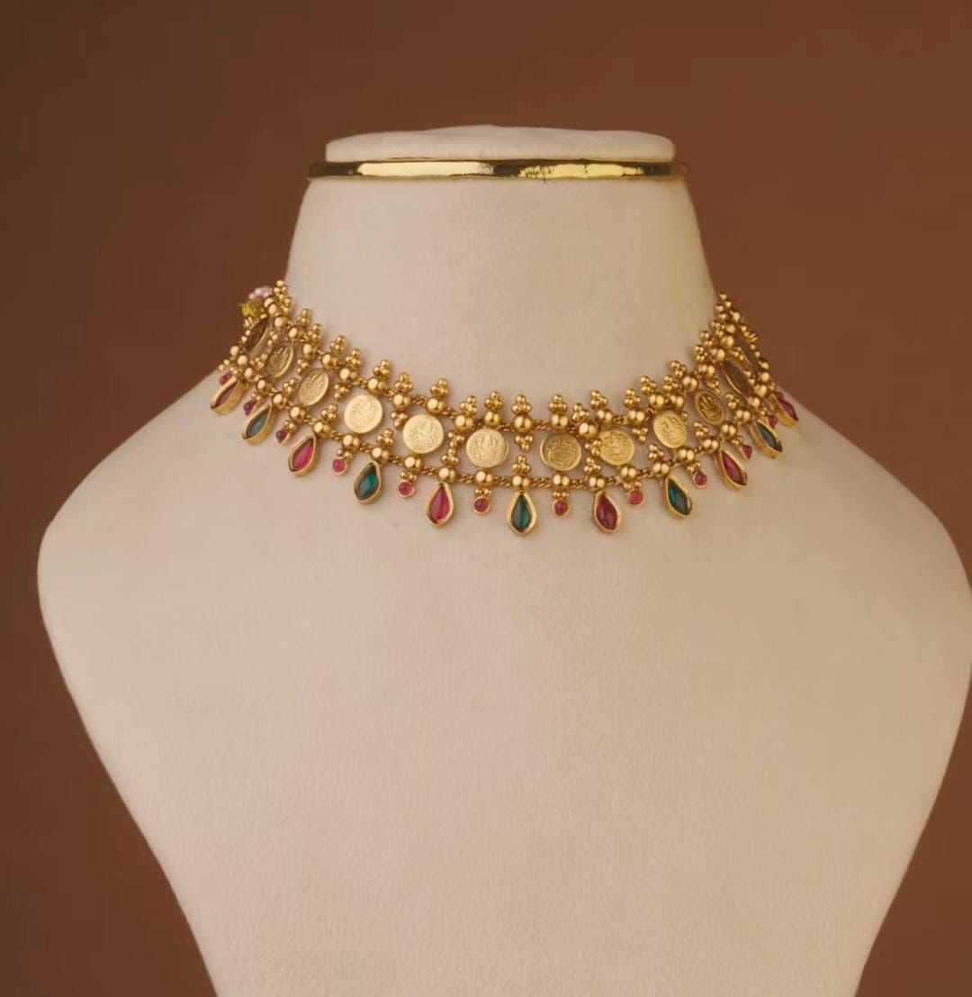 Ruby green kashi necklace